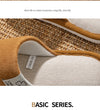 Pair of beige cotton-linen slippers with anti-slip soles for spring and autumn wear