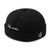 Black adjustable skullcap with vintage-inspired brimless silhouette