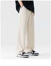 Casual wide leg business trousers for men in premium polyester, perfect for smart casual and office wear.