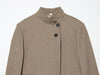 Contemporary stand-collar blazer for effortless street style