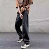 Urban black wide-leg jeans for men, crafted for style and comfort.