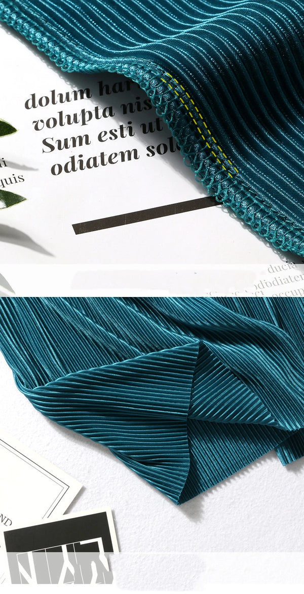 Chic wide leg summer pants for women in ice silk, pleated design, lightweight, breathable, and perfect for casual outings.