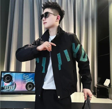 Stylish Men's Slim Fit Safari Jacket in cotton-polyester blend, perfect for autumn and winter outdoor adventures.