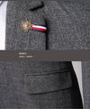 Close-up of the suit's stitching, emphasizing quality craftsmanship.