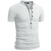 Slim Fit V-Neck Men's Casual Summer T-Shirt in breathable polyester, perfect for warm days and stylish casual occasions.