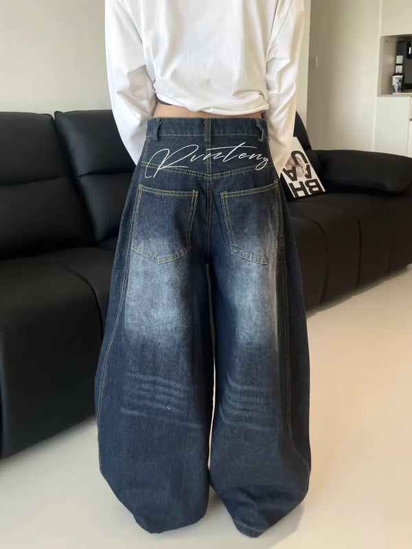 High-waisted Sunset Strolls jeans showcasing a flattering silhouette.