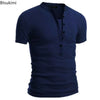 Slim Fit V-Neck Men's Casual Summer T-Shirt in breathable polyester, perfect for warm days and stylish casual wear.