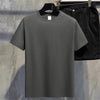 Classic Cotton Tee for men and women in solid color, breathable, moisture-wicking, perfect for casual wear and everyday comfo