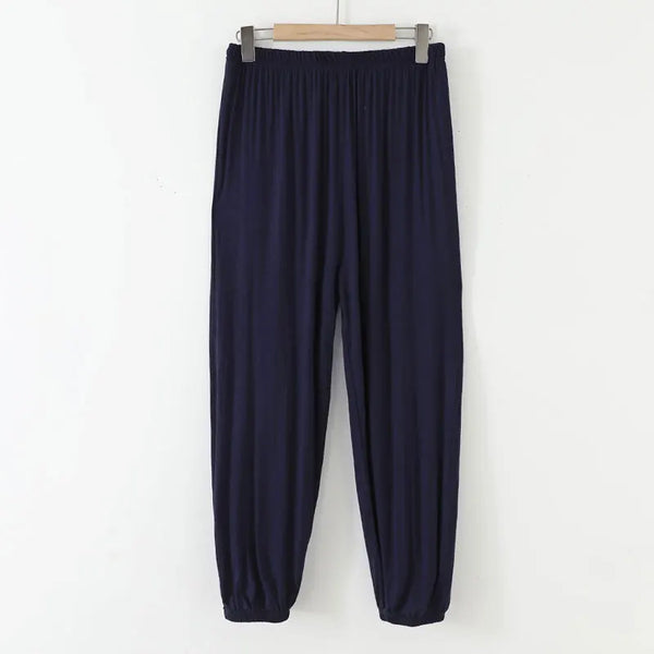Comfy Modal women's pajama pants with elastic waistband, ankle-length design, perfect for lounging and sleep in all seasons.