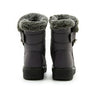 Chic women's waterproof winter boots with plush lining, low heel, and durable design for stylish cold-weather comfort.