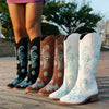 Embroidered Mid-Calf Women's Fashion Boots