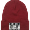 Urban Pulse Knit Cap in burgundy, perfect for skateboarding and outdoor concerts.