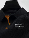 Men's breathable knit polo perfect for warm summer days