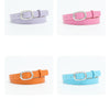 Chic round buckle women's belt in premium PU leather, stylish and versatile for jeans or dress outfits, elegant accessory.