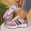 Versatile patchwork sneakers with lace-up closure for secure fit