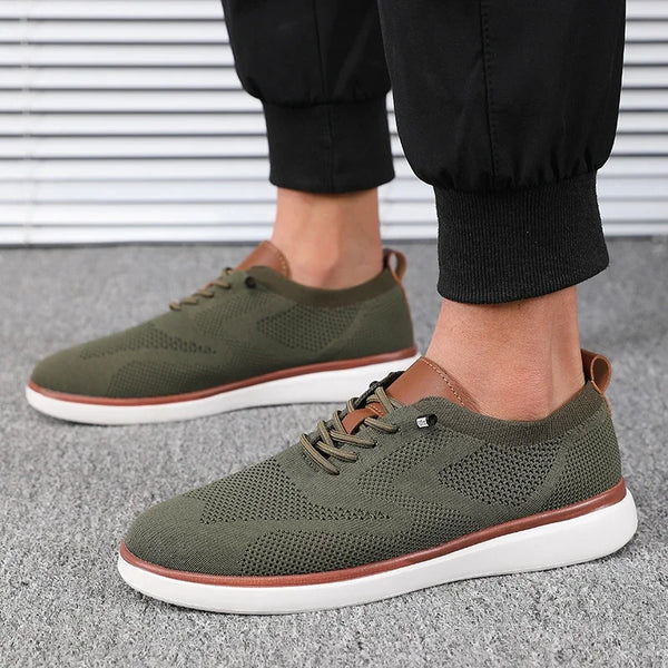 Men's summer walking shoes with air mesh upper and shock-absorbing EVA cushioning