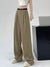Chic high waist wide leg trousers with belt, perfect for office and casual wear, made from breathable polyester blend.