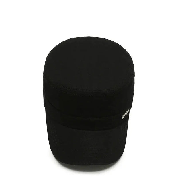 Black outdoor cap with a fashionable edge for men.