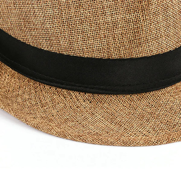 Sunset Serenade fedora paired with casual attire, showcasing versatility.