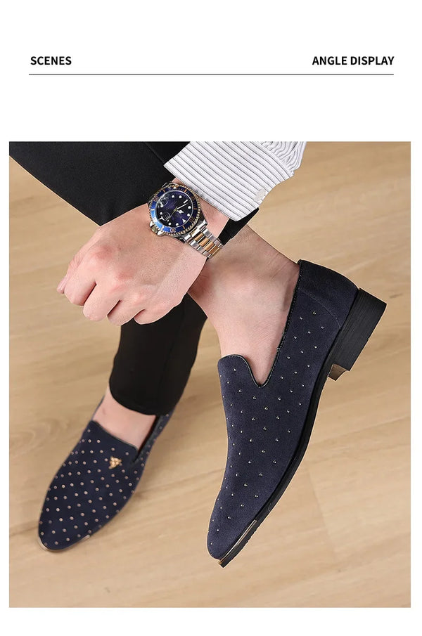 Quality PU lining in elegant suede loafers, enhancing overall comfort.