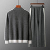 Close-up of the plush fibers of the Merino wool cardigan, showcasing its luxurious texture.