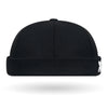 Urban Edge cap front view showing embroidered detail and brimless construction