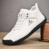Men's casual leather boots with ventilation and comfort insole