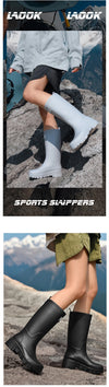 Chic waterproof women's ankle rain boots with non-slip outsole, perfect for rainy days and outdoor events.
