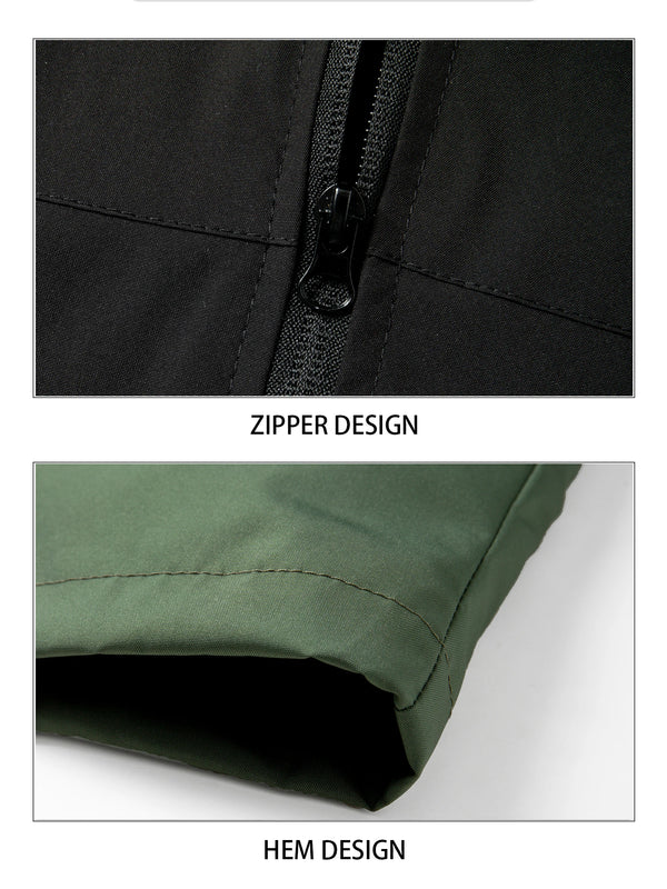 Men's hooded windproof jacket for outdoor sports, lightweight, breathable, perfect for fall and winter adventures.