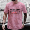 Funny men's tee with "Sarcastic Comment Loading" graphic, made from soft, breathable modal fabric for casual wear.