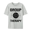 Vintage-Inspired 'Group Therapy' Men's Casual T-Shirt in premium cotton, featuring a retro graphic print for stylish comfort.