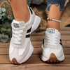 Comfortable patchwork sneakers featuring cushioned PU insole technology