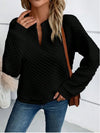 Deep V-neck hoodie with relaxed drape and soft texture