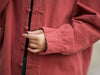 Women's cotton linen coat with stand collar for effortless everyday elegance