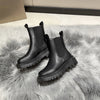 Chic Chelsea boots for women with thick sole, slip-on design, and durable rubber outsole, perfect for casual autumn wear.