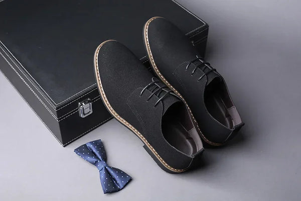 Waterproof and breathable dress shoes for men.