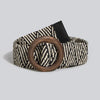 Chic woven belt for women, perfect for summer style, adjustable, lightweight, and versatile for casual or dressy looks.