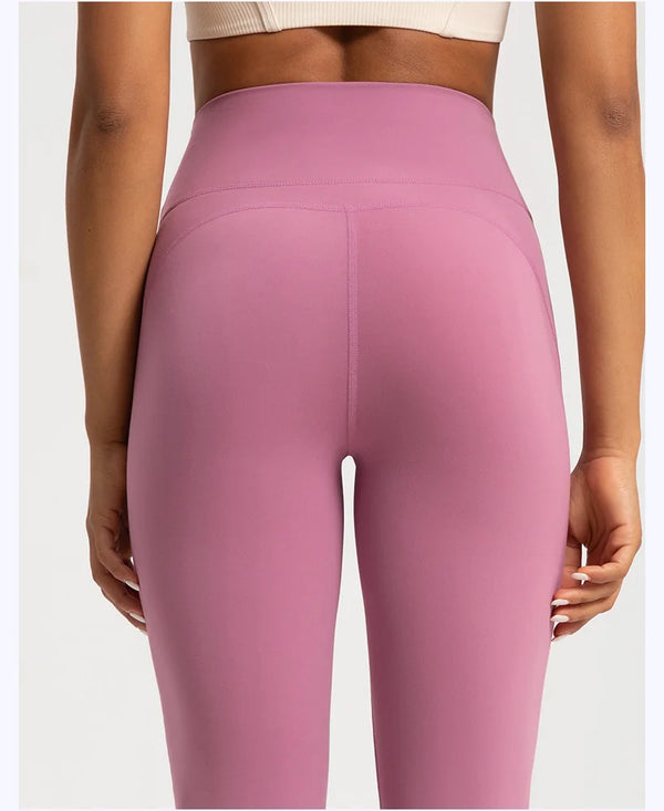 High-waist wide-leg yoga pants in olive green, ideal for gym and yoga.