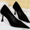 Classic black pumps with a comfortable slip-on style.