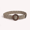 Chic woven belt for women, minimalist summer style, adjustable, lightweight, perfect for casual or dressy looks.