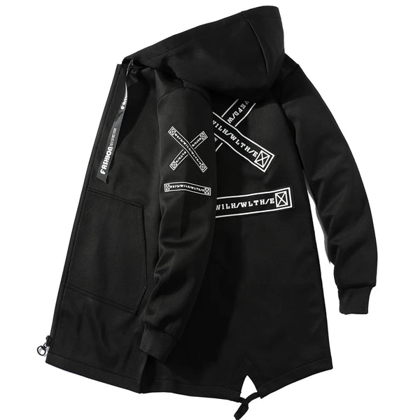 Men's casual hooded bomber jacket in lightweight polyester, perfect for transitional weather and stylish everyday wear.