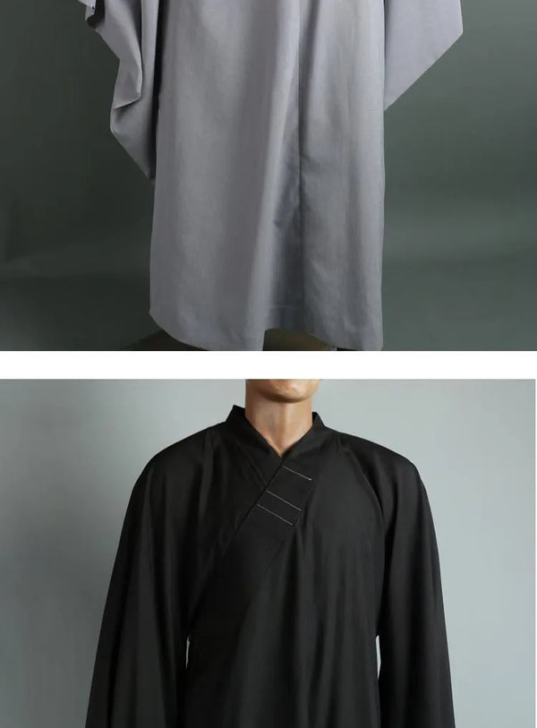 Zen Tranquility Robe in gentle earth tones, ideal for spiritual retreats and home use.