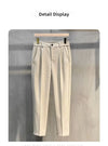 Warm thickened woolen pants with refined tailoring details
