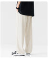 Casual wide leg business trousers for men in premium polyester, perfect for smart casual and office wear.