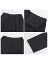 Sophisticated pleated wide leg pants in luxurious worsted fabric with adjustable drawstring