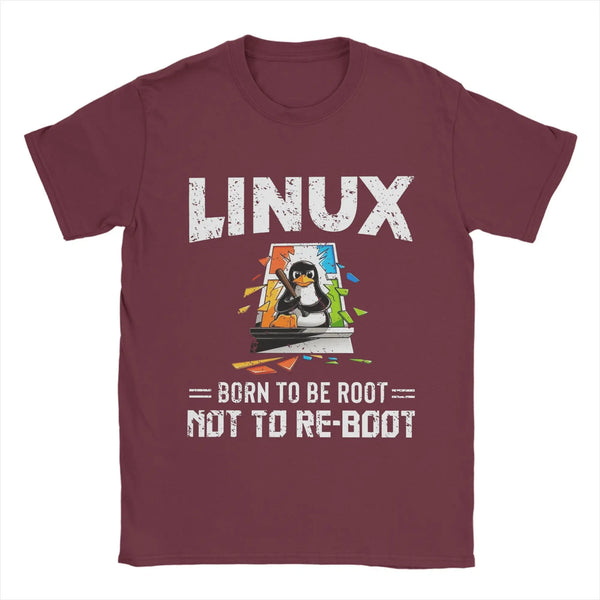 Vintage tech t-shirt for men in cotton, crew neck, featuring retro tech-themed print, perfect for casual wear and tech enthus