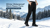 Flexible waterproof hiking pants with fleece lining and zipper fly