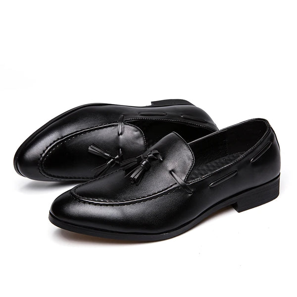 Tassel loafers displayed with accessories, showcasing their versatility for events.