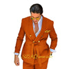 Elegant men's wedding suit, double-breasted 2-piece, tailored wool, perfect for grooms and formal occasions.