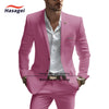 Elegant white summer suit for men, slim fit with notch lapel, perfect for weddings and business events, crafted from wool.
